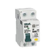 Выключатель автоматический дифференциального тока (АВДТ) 1P+N 16А 10мА A х-ка C ДИФ-103 6кА DEKraft 16338DEK