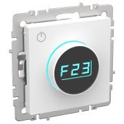 Термостат электронный BRITE СП ТС10-1-БрАБ с индикацией механизм арктич. бел. IEK BR-RT11-K91