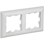 Рамка 2-м BRITE РУ-2-БрАБ арктич. бел./бел. IEK BR-M22-12-K91