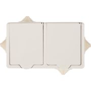 Розетка 2-м ОП РА16-759 16А IP44 с заземл. ПГ бел. Кунцево 5907