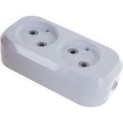 Колодка удлинителя 2-м без заземл. АБС-пластик UNIVersal E202
