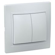 Выключатель 2-кл. СП Кварта 10А IP20 ВС10-2-0-КБ бел. GENERICA EVK20-K01-10-DM