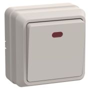 Выключатель 1-кл. ОП Октава 10А IP20 ВС20-1-1-ОКм с индикацией крем. GENERICA EVO11-K33-10-DC