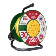 Удлинитель на катушке 4х30м с заземл. 16А IP20 3.5кВт Союз 481S-3503