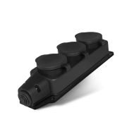 Колодка удлинителя 3-м с заземл. 16А IP44 1ф 250В еврослот с заглушками каучук UNIVersal 602230