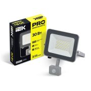 Прожектор светодиодный СДО 07-30Д 30Вт 6500К IP54 с датчиком движ. сер. IEK LPDO702-30-K03