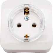 Розетка 1-м ОП Blanca 16А IP20 250В с заземл. без защ. шторок с изолир. пластиной (компакт) бел. SE BLNRA110111