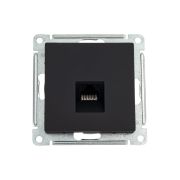 Розетка телефонная 1-м СП AtlasDesign RJ11 механизм карбон SE ATN001081