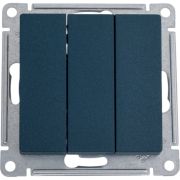 Выключатель 3-кл. СП AtlasDesign 10А IP20 (сх. 1+1+1) 10AX механизм изумруд SE ATN000831