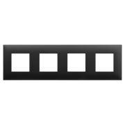 Рамка 4-м 8мод. Avanti «Черный матовый» DKC 4412908