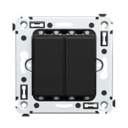 Выключатель 2-кл. СП Avanti «Черный матовый» DKC 4412104