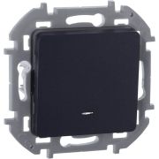 Переключатель 1-кл. Inspiria 10А IP20 250В 10AX с подсветкой/индикацией механизм антрацит IEK 673663