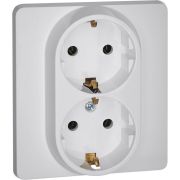 Розетка Inspiria 16А 250В 2х2P+E немецк. стандарт бел. IEK 673750