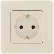 Розетка 1-м СП Inspiria 16А IP20 250В 2P+E защ. шторки немецк. стандарт механизм сл. кость IEK 673731