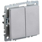 Выключатель 2-кл. СП BRITE ВС10-2-0-БрА 10А механизм алюм. IEK BR-V20-0-10-K47