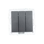 Выключатель 3-кл. СП BRITE ВС10-3-0-БрЧ 10А механизм черн. IEK BR-V30-0-10-K02
