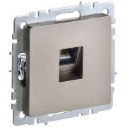 Розетка компьютерная СП RJ45 кат.5E BRITE РК10-БрШ механизм шампань IEK BR-K10-1-K37