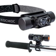 Фонарь аккумуляторный налобный/велосипедный LED 10Вт аккум. съемн. Li-ion 18650 1.2А.ч USB-шнур алюм. КОСМОС KOS501Lit