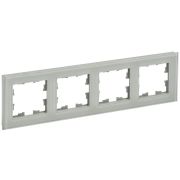 Рамка 4-м BRITE РУ-4-2-БрД стекло дым. IEK BR-M42-G-K30
