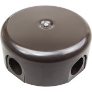 Коробка распределительная d78мм ЛИЗЕТТА (в компл. 4 кабельных ввода) ABS-пластик корич. Bironi B1-521-22-K