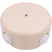 Коробка распределительная 110мм (4 кабельных ввода в комплекте) пластик песочн. зол. Bironi B1-522-24-K