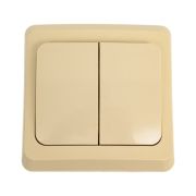 Выключатель 2-кл. СП Этюд 10А IP20 с подсветкой крем. SE BC10-006K