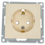Розетка 1-м СП W59 16А IP20 с заземл. защ. шторки механизм сл. кость SE RS16-152-2-86