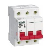 Выключатель-разъединитель 3п 20А ВН-102 DEKraft 17009DEK
