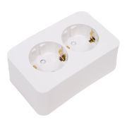 Розетка 2-м ОП Blanca 16А IP20 250В с заземл. защ. шторки бел. SE BLNRA011201