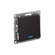 Переключатель проходной 1-кл. СП AtlasDesign 10А IP20 (сх. 6а) 10AX с подсветкой механизм карбон SE ATN001063