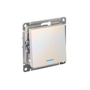 Переключатель проходной 1-кл. СП AtlasDesign 10А IP20 (сх. 6а) 10AX с подсветкой механизм жемчуж. SE ATN000463
