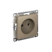 Розетка 1-м СП AtlasDesign 16А IP20 без заземл. защ. шторки механизм шампань SE ATN000549