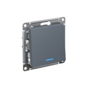 Переключатель проходной 1-кл. СП AtlasDesign 10А IP20 (сх. 6а) 10AX с подсветкой механизм грифель SE ATN000763