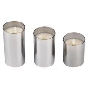 Свеча декоративная CL7-SET3-sr с пультом 3хAAA для каждой свечи (не в компл.) серебр. (уп.3шт) ФАZА 5018792