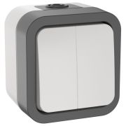 Выключатель 2-кл. ОП TORS TS205 10А IP55 бел. IEK TS-V20-0-10-55-K41